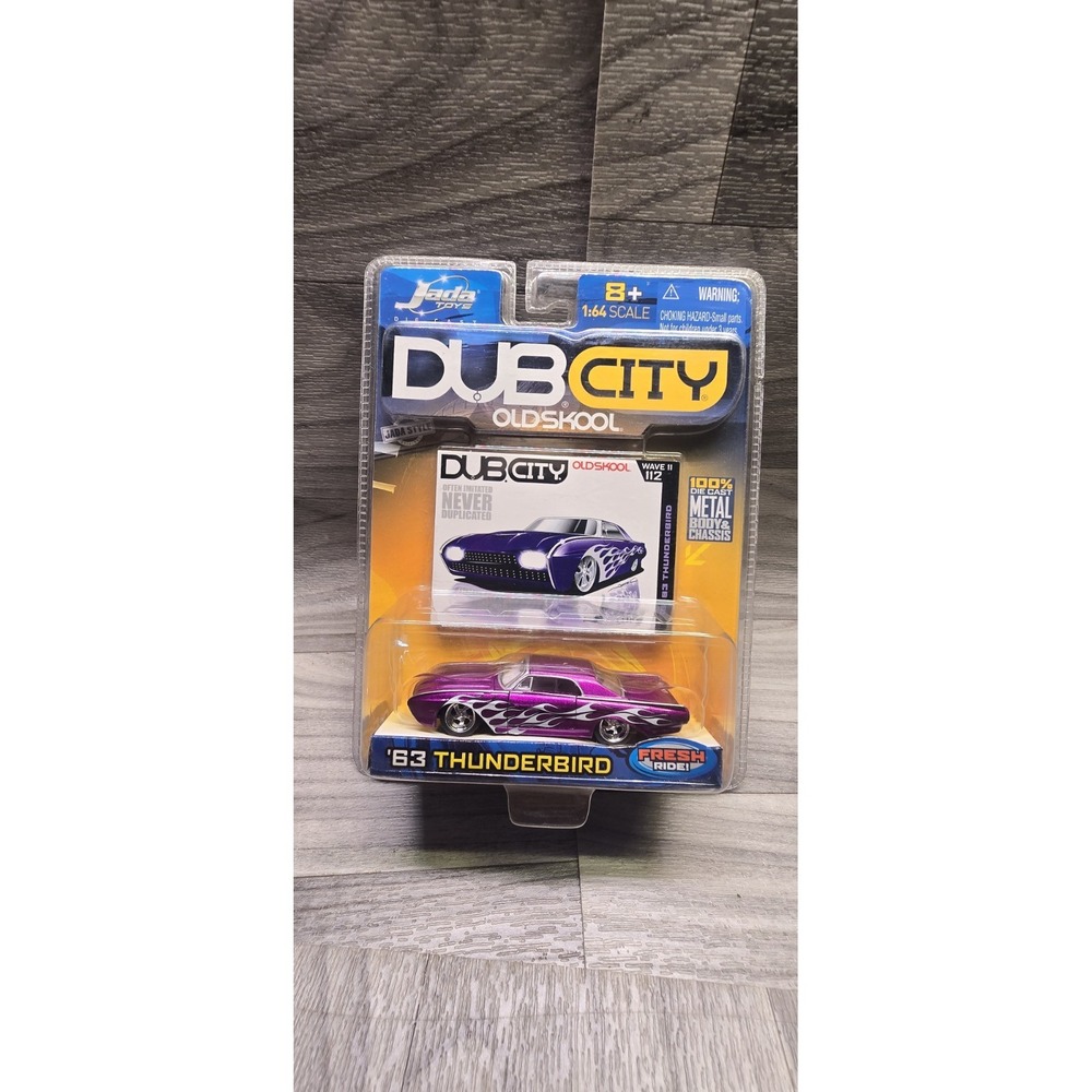 JADA Toys 2005 DUB CITY OLDSKOOL '63 THUNDERBIRD - Fuchsia - Wave ll #112